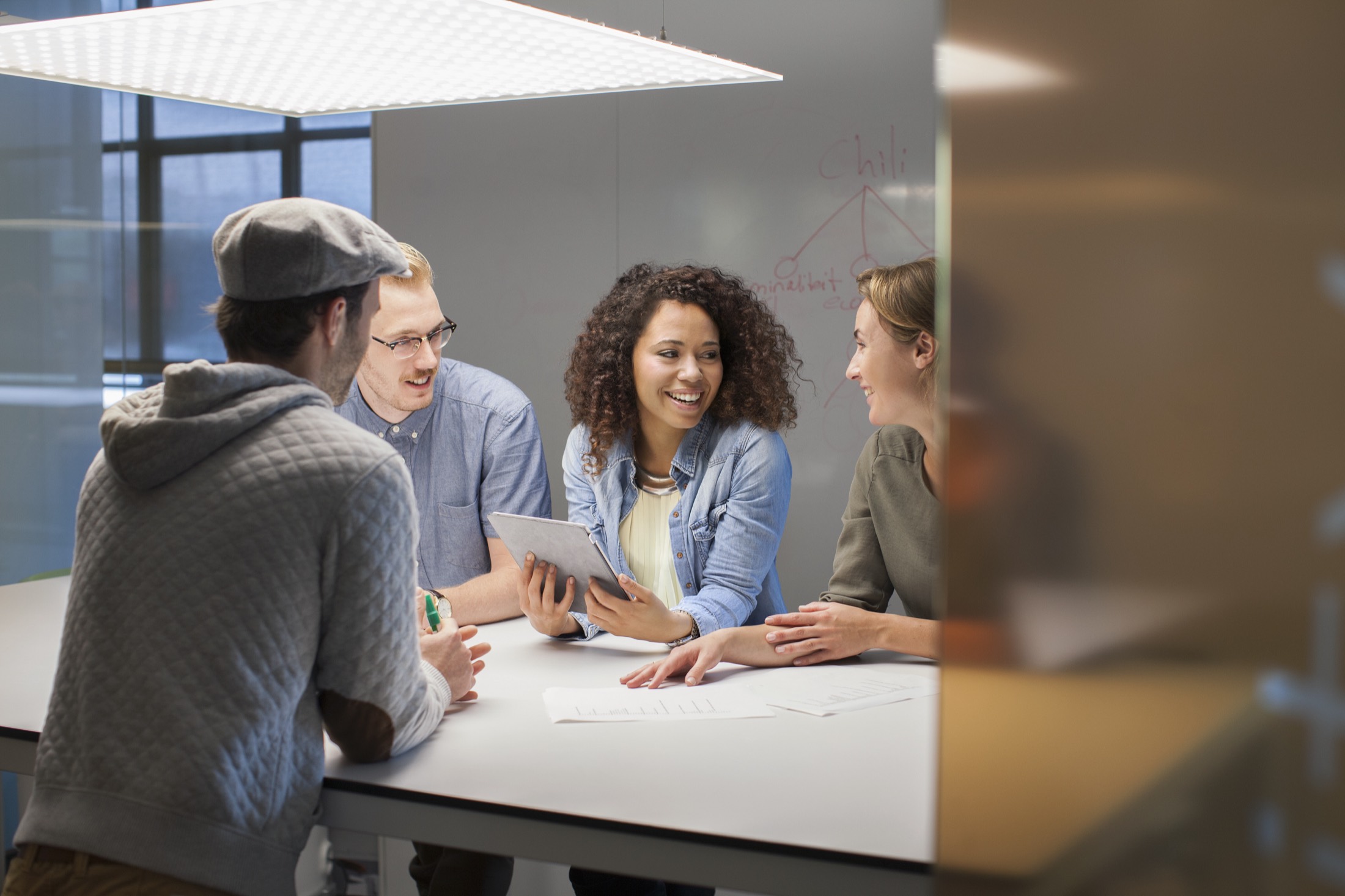 Executives meeting at a conference table