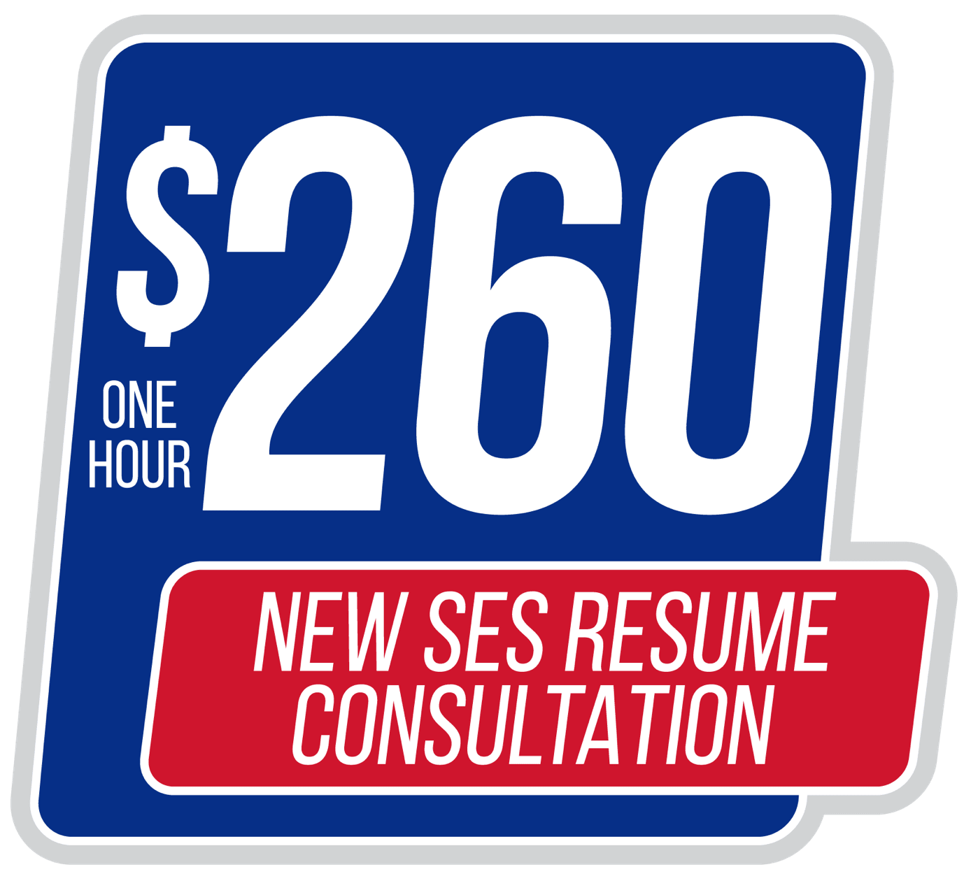$260 one hour, new SES resume consultation