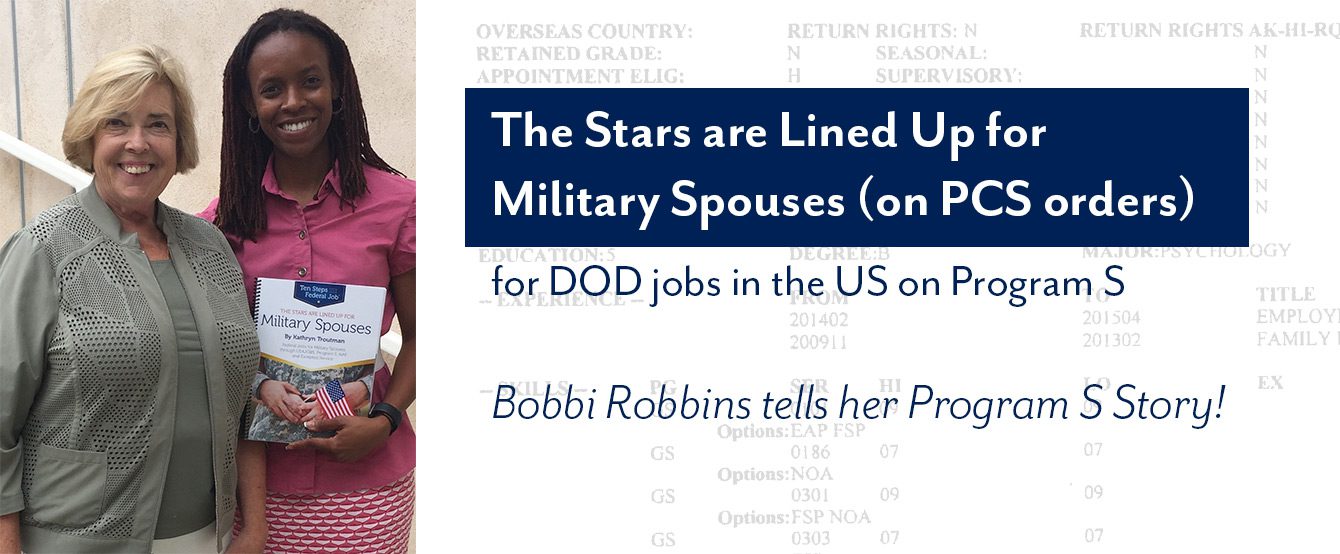 Bobbi’s Top Tips on Program S Jobs for Military Spouses