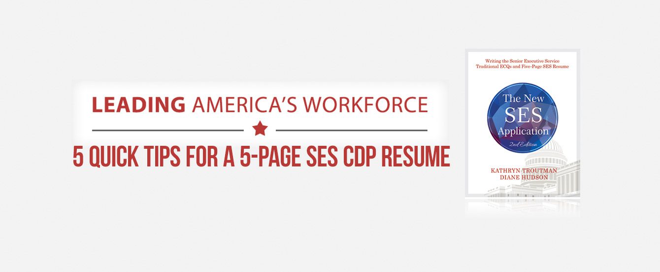 5 Quick Tips for a 5-page Resume-Based SES Application
