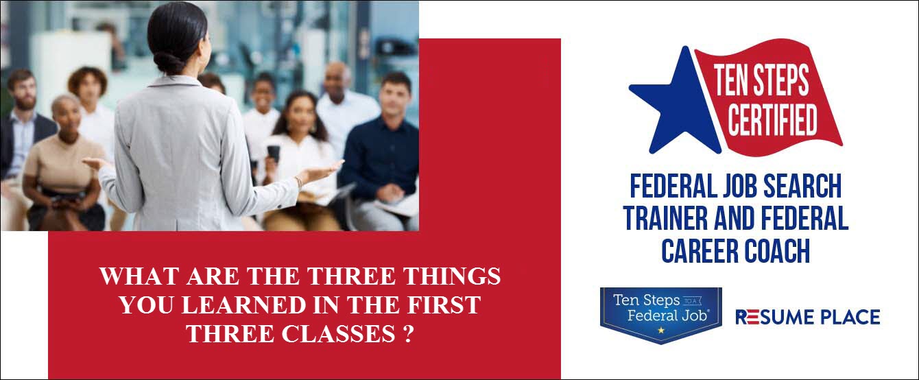 WHAT ARE THE THREE THINGS YOU LEARNED IN THE FIRST THREE CLASSES ?