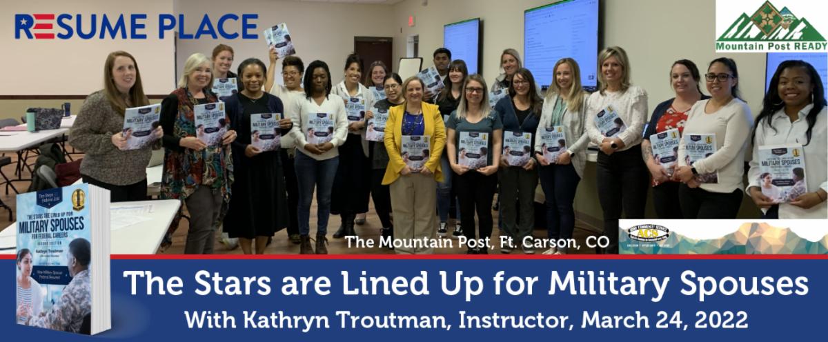 Top Ten Federal Resume Writing Lessonsfor Military Spouses at Ft. Carson, Colorado