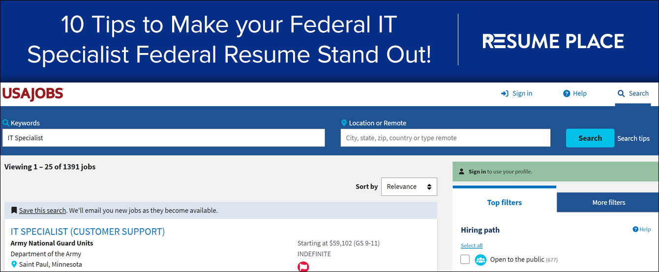 10 Tips to Make your Federal IT Specialist Federal Resume Stand Out!