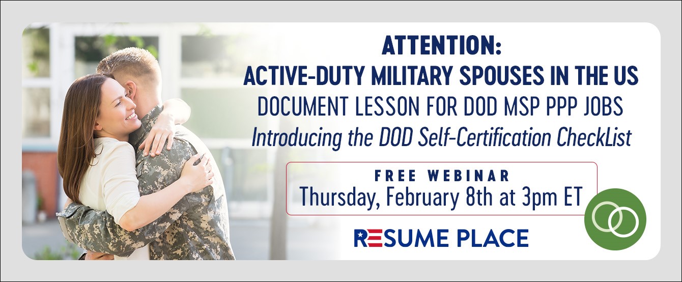Active-Duty Military Spouses:DOD Jobs in the US and the Self-Certification Checklist
