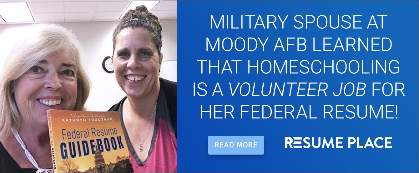 Military Spouse – Homeschooling is a Job for Federal Resume