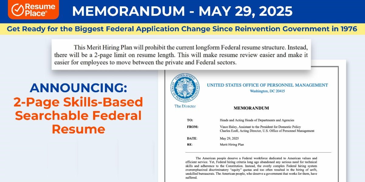 OPM announcement of new two page federal resume requirement