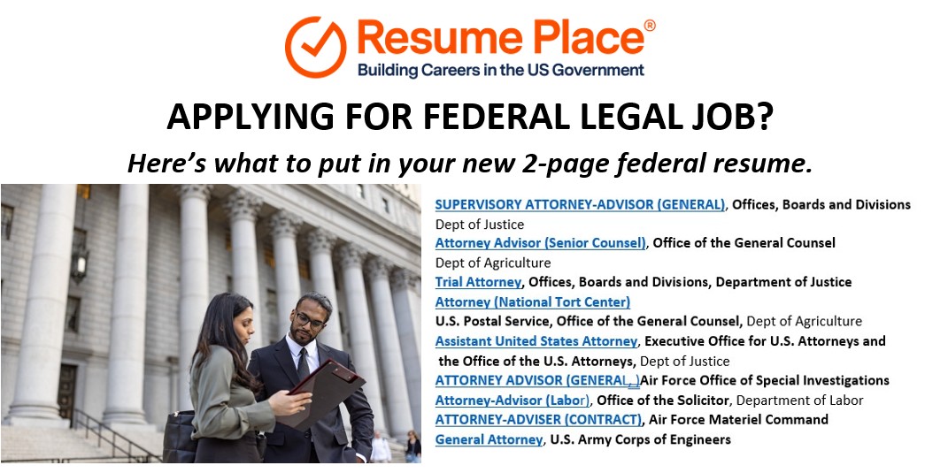 Writing the New 2-Page Legal Federal Resume