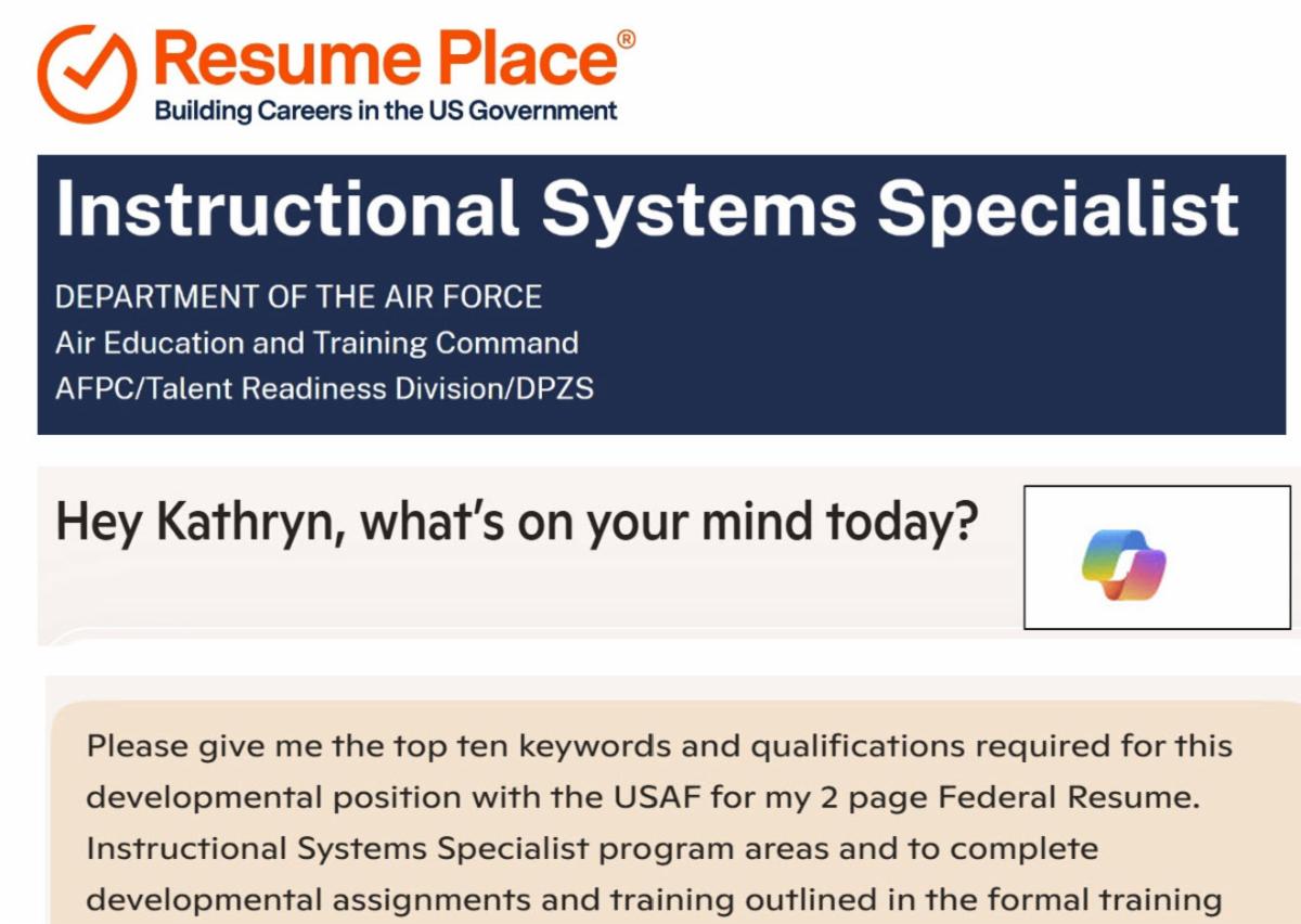 Using AI to Find and Add Keywords to Your 2-Page Federal Resume