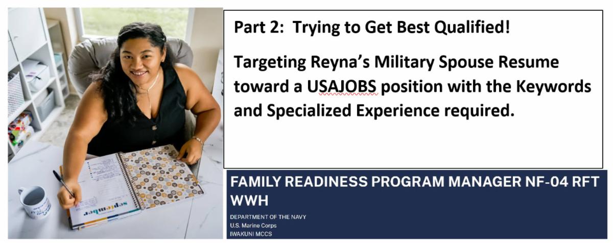 Military Spouse Federal Resume Lessons Part 2